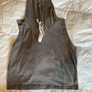 SweatyRocks Sleeveless Hooded Crop Tank Top EUC